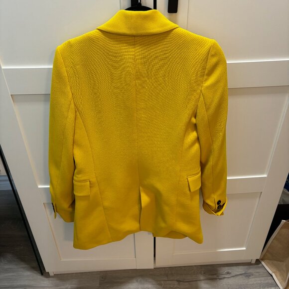 Like New Zara Yellow Double Breasted Blazer Size XS - Picture 2 of 2